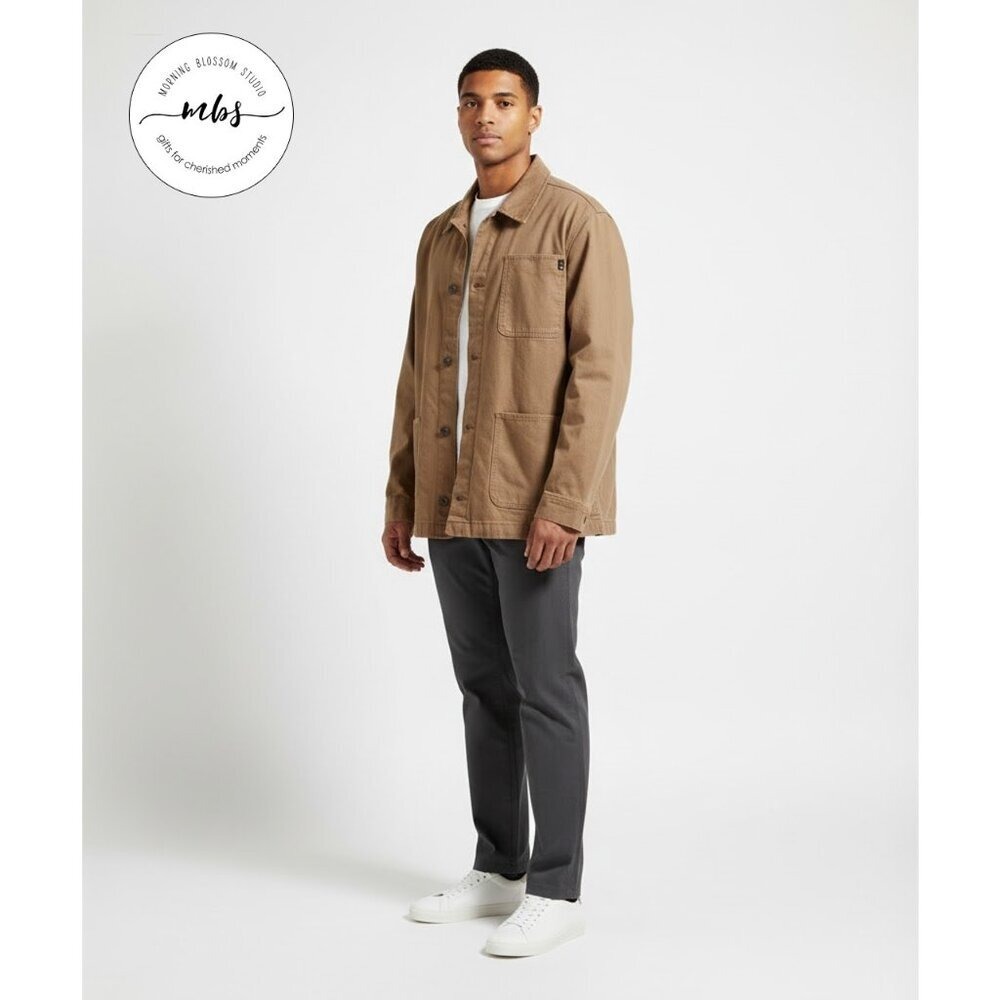 Timberland Cotton Utility Khaki Jacket Tan Men XXL